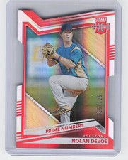 2022 Panini Elite Extra Edition #163 Nolan DeVos Prime Numbers B Die Cut #/125