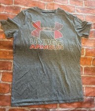 Under Armour Boys Gray T Shirt Sz Ymd Youth Medium Guc Loose