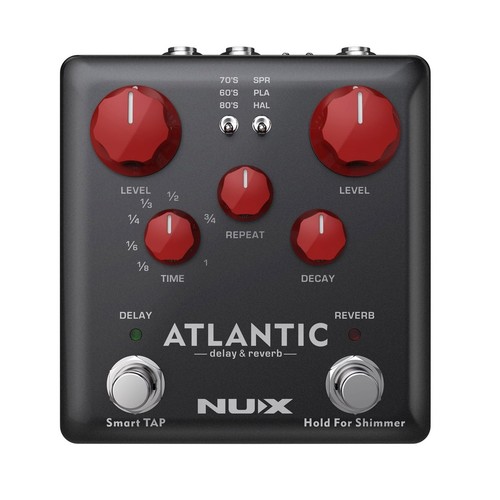 NUX Atlantic Multi Delay and Reverb Effect Pedal with Inside Routing