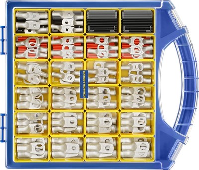 Comprehensive 220PCS Marine Battery Lug Kit with Secure Connections & Insulation