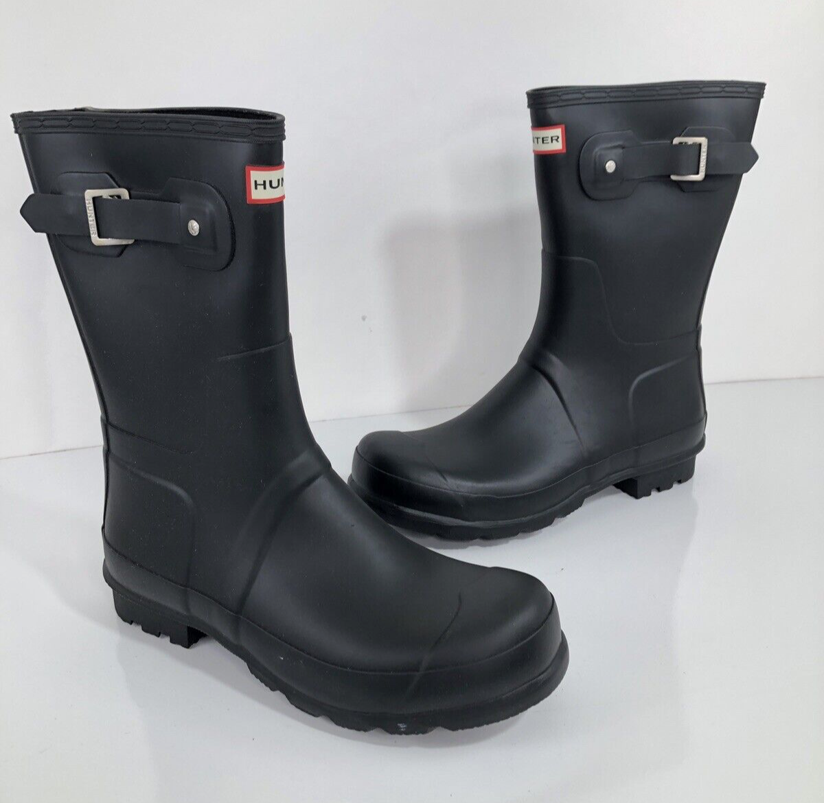 HUNTER - Waterproof Short Matte Black Mens 11 M - Boots