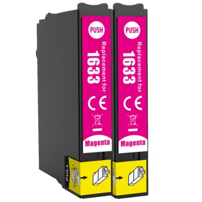 2 Tintenpatronen Magenta für Epson WorkForce WF-2010W WF-2510WF