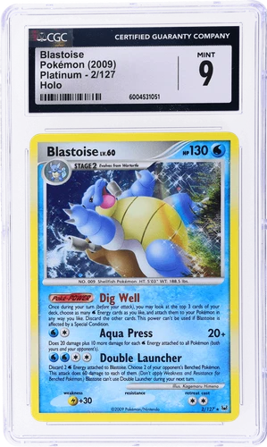 2009 Pokemon Platinum Blastoise Holo #2 CGC 9