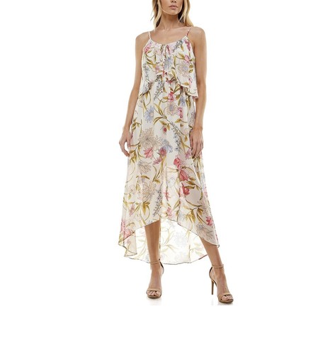 New June & Hudson Women's High Low Sleeveless Dress Tropical Print Size M - Picture 5 of 12