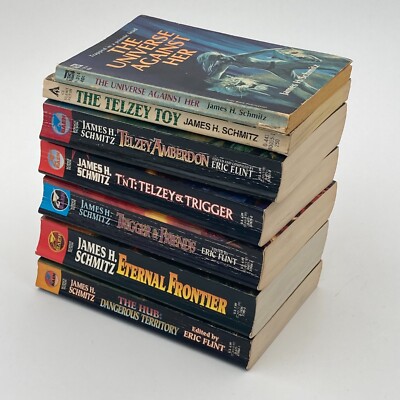 James H Schmitz Universe Against Her Telzey Toy Amberdon Trigger Flint Lot of 7