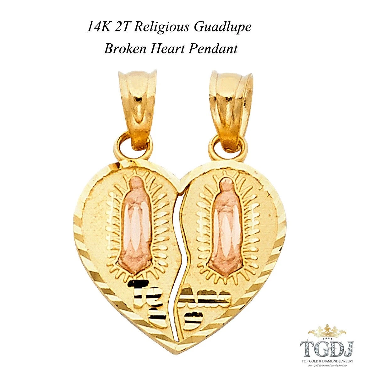 Gold broken 2024 heart necklace