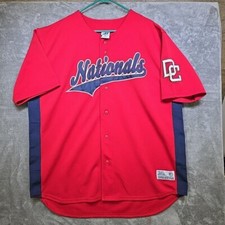 Washington Nationals Full Button Jersey -Sewn/Embroidered Logo -Dynasty -Size XL