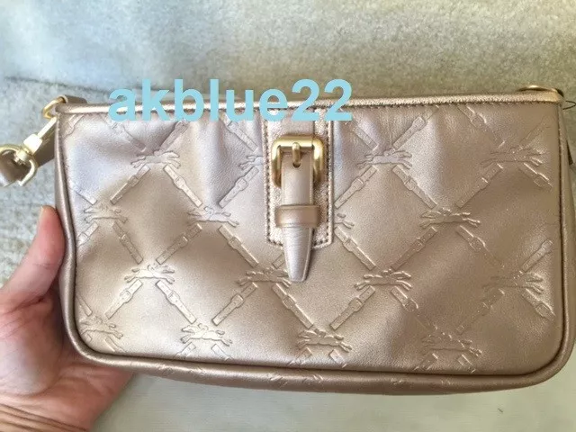 290 NEW LONGCHAMP LM Cuir Metallic Bronze Leather Small Shoulder