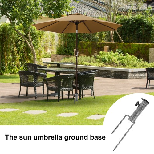 Garden Umbrella Stand Outdoor Flagpole Holder Adjustable Heavy Duty ...