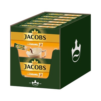 JACOBS Löskaffee 3in1 Typ Caramel 12x10 Getränke Sticks löslicher Kaffee Instant