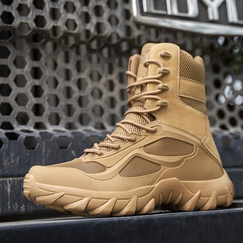 Boot Militär Herde Wüste Taktischer Kampf Arbeitsschutz Schuhe 8,9,5, Sand - Bild 8 von 10