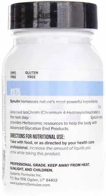 Systemic Formulas Inc Bio Cell #875 Synulin Glucemic Balance, 60 Cápsulas, Nuevo Foto 3 de 3