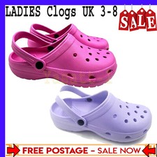 Work Clogs Beach Clogs Ladies Womens Sandals Shoes Breathable Crocs UK Size 3-8