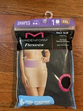 NIP Womens Black Maidenform Flexees Half Slip w Panty Size 3XL