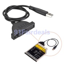 USB 2.0 to Mini SATA 7 6 13Pin Adapter Cable for Laptop CD/DVD ROM Drive