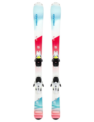 Neu HEAD EASY JOY Kinderskier + HEAD JRS 7.5 Skibindung mit GRIP WALK
