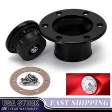 Universal Aluminum Fuel Cell Surge Tank Cap Flush Mount Fuel Cap 6 Bolt Oil Cap