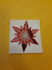 RARE! vintage 80's Hambly Studios mylar snowflake sticker  *used*
