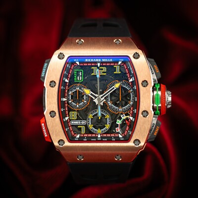Richard Mille RM 65-01 Automatic Chronograph Rose Gold Carbon Box & Papers