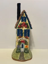 Blue Sky Clayworks Tea Light Candle House SPRING SONG 10”  NEW