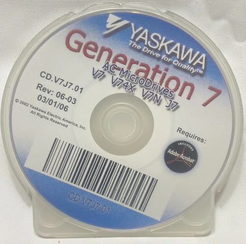 Yaskawa Generation 7 AC MicroDrives V7 V74X V7N J7 CD.V7J7.01 Rev: 06-03