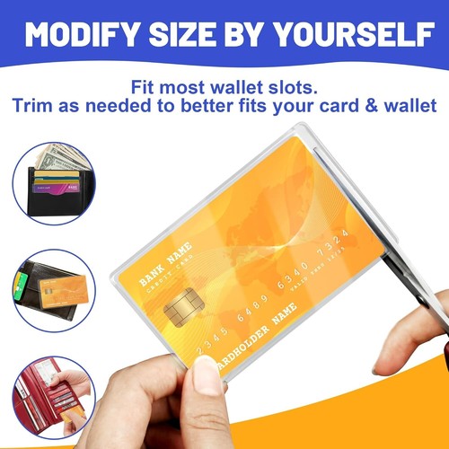 10 PCS Card Protector Sleeves, Waterproof PVC, Clear for IDs & Credit Cards - Picture 9 of 9