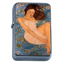 Oil Lighter Laying Woman Art Illustration