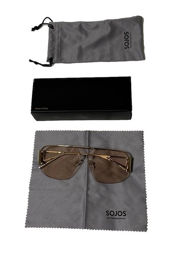NEU SOJOS Damen Sonnenbrille in Übergröße mit weichem Aufbewahrungsetui & Putztuch - Bild 2 von 8