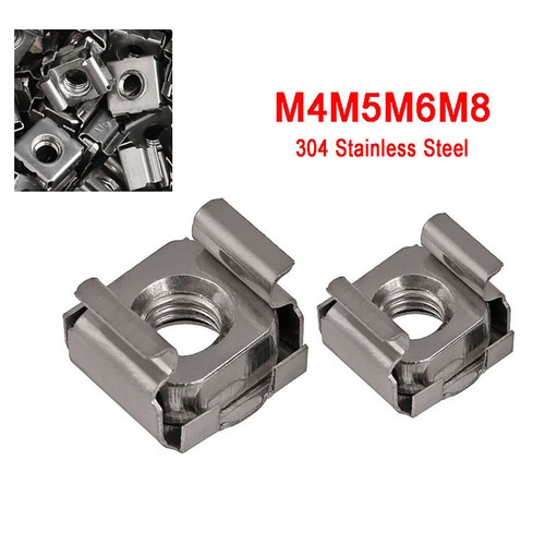 M4M5M6M8 A2 Stainless Steel Cage Nuts Mounting Server Rack PC Rackmount ...