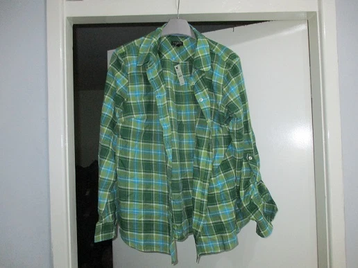 THE PRETTY TALBOTS PETITES SHIRT-GREEN CHECKS RRP-$69.50 - Image 3 of 4