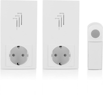 Byron Türklingel Einsteck-Türklingelset Wireless Doorbell Duo Pack weiß