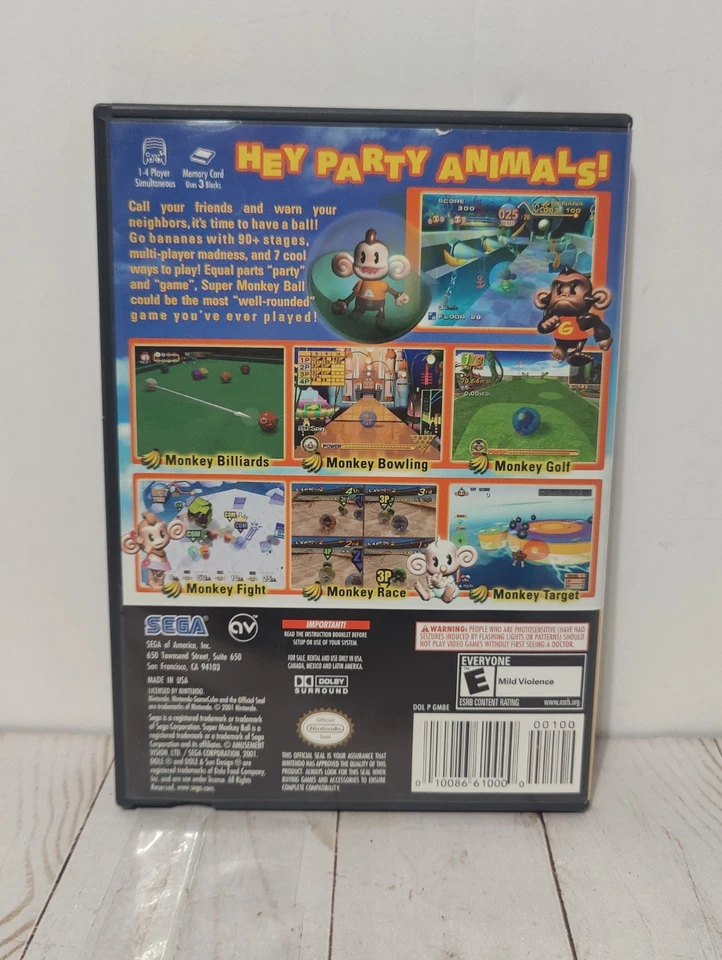 Super Monkey Ball Nintendo GameCube Players Choice With Manual Tested Working - Image 3 of 4