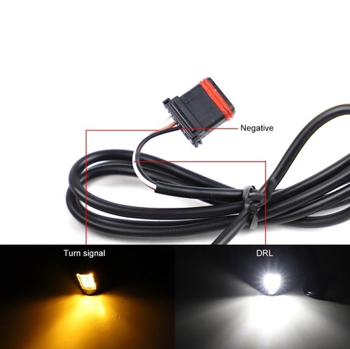 For Touring Road Glide Special FLTRXS 2015-21 Black Front LED Light Turn Signals - Picture 2 of 14