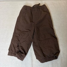 Janie and jack Boy's Brown lined pants Joggers Relaxed Fit Size 12-18 Months