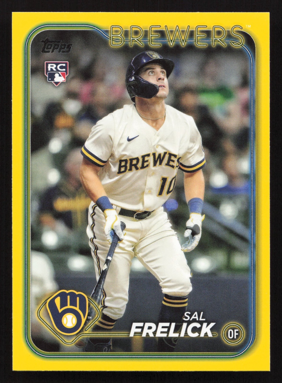 2024 Topps #76 Sal Frelick RC YELLOW BORDER Rookie Card Milwaukee Brewers