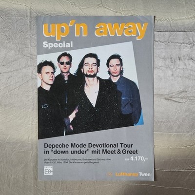 Depeche Mode Rare Lufthansa up'n away Special A4 Werbeblatt Australia Tour 1994