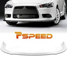 White Front Bumper Spoiler Lip Kit For Mitsubishi Lancer Gts Ra-style 2009-2015