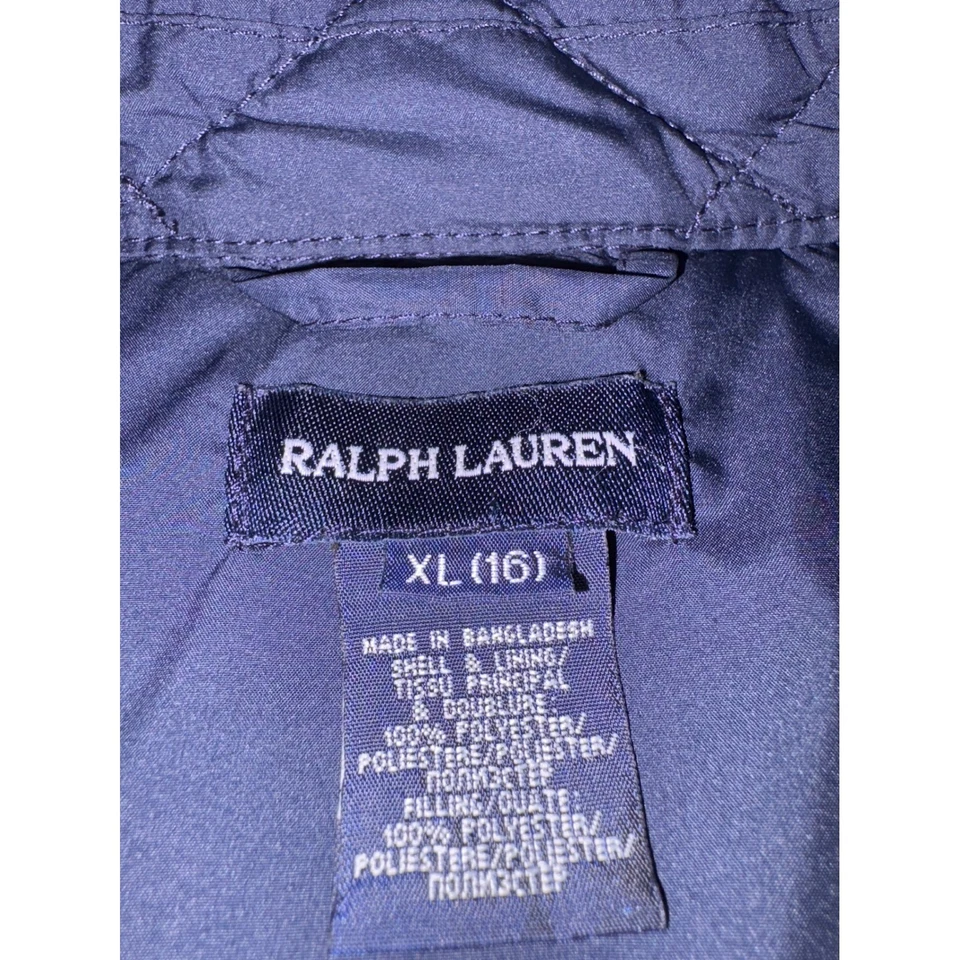 Chaqueta Ralph Lauren Niños Acolchada Doble Pecho Azul Marino Talla XL 16 Foto 4 de 4