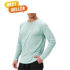 Light Green Men's Long Sleeve Rash Guard - Ultimate Sun Protection Comfort