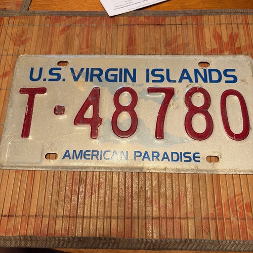 Used actual United States Virgin Islands License Plate USVI Americans paradise