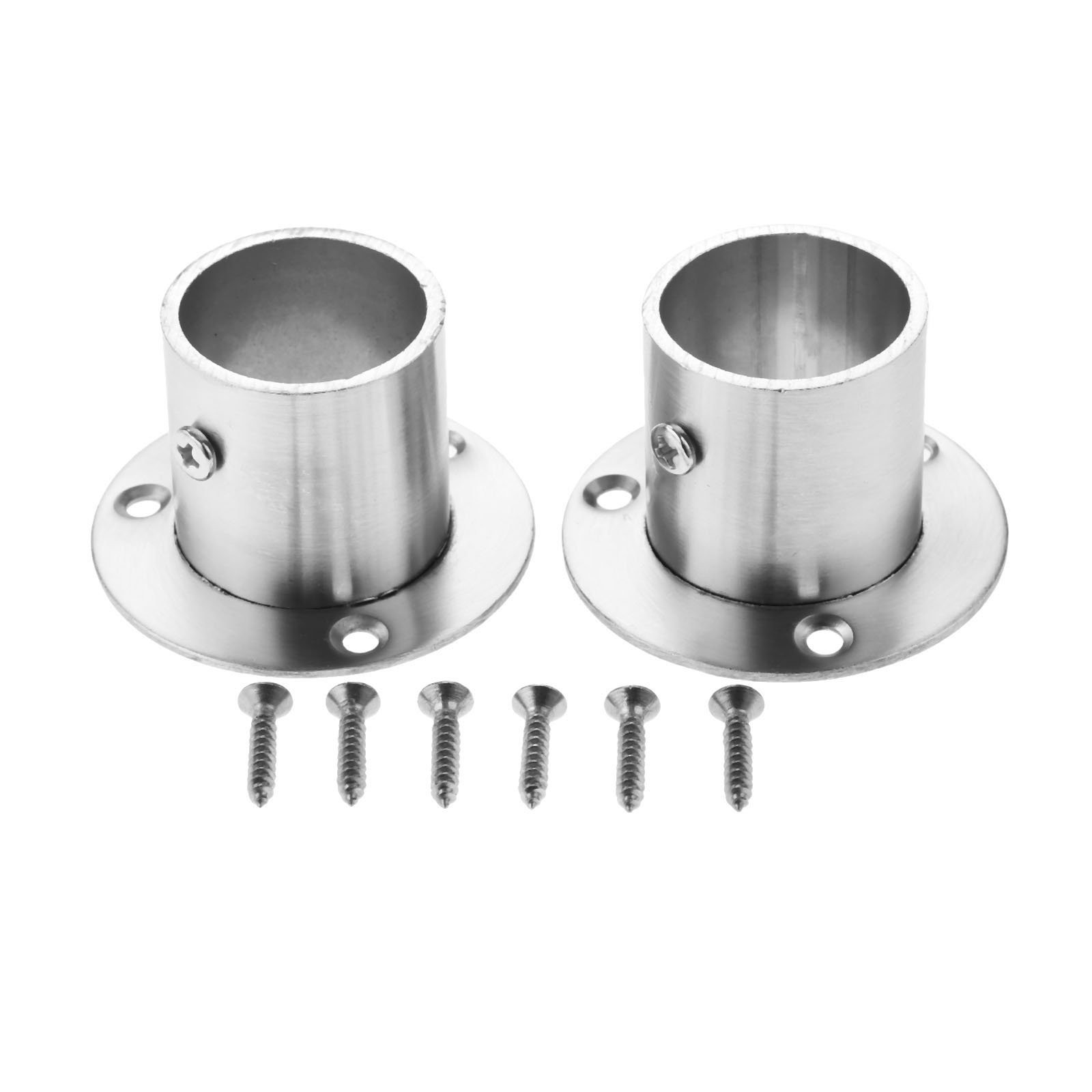 Supports de tringle penderie 32mm fixation murale tube penderie acier inoxydable lot de 2