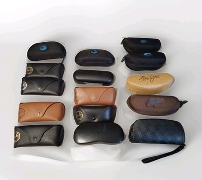 Sunglass Case Lot of 15 Cases Ray Ban Oakley Costa Maui Jim  Cases Only