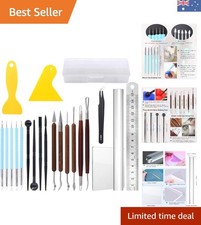 Comprehensive 21-Piece Clay Sculpting Tool Kit with Silicone and Wooden Tools