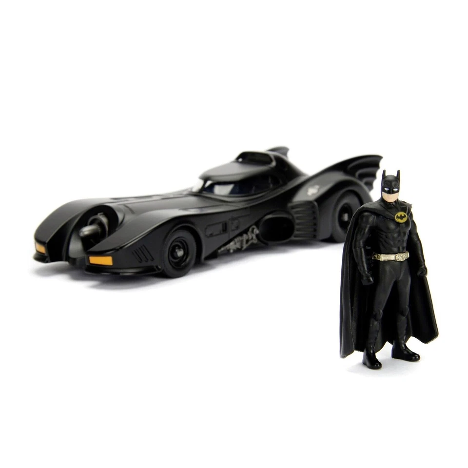 Batman, Batmobile 1989 1:24 + Personaggio Batman in Metallo - Jada Toys + 8 Anni - Immagine 4 di 4