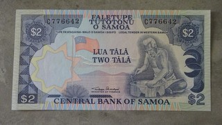 BILLET SAMOA 2 DOLLARS/2 TALA 1985 UNC