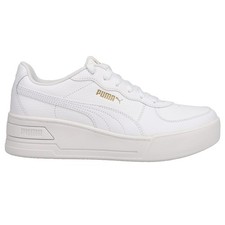 Zapatillas informales blancas con plataforma perforada de cuña PUMA Skye para mujer 380750-0
