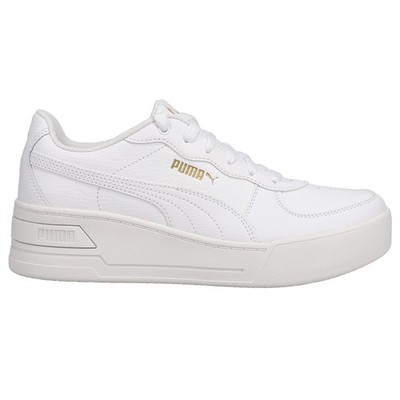 PUMA Skye Wedge Perforated Platform  Womens White Sneakers Casual Shoes 380750-0