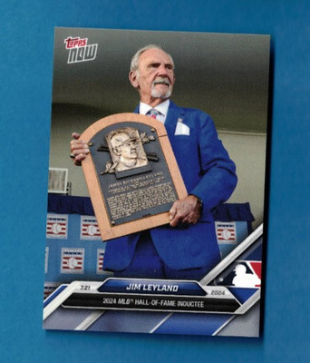 2024 MLB Topps Now #448 Jim Leyland Print Run: 908 Tigers Pirates Marlins