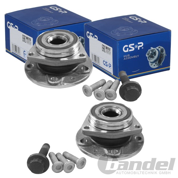 2X GSP RADLAGER-SATZ Vorne Beidseitig Hinten Passend FÜR Audi A3 Q2 Q3 R8 TT-image