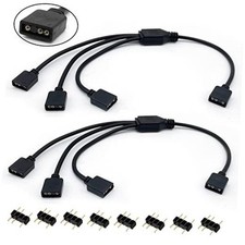 ARGB Splitter Cable, ARGB Cable, 5V 3 Pin Addressable RGB Splitter 1-to-3